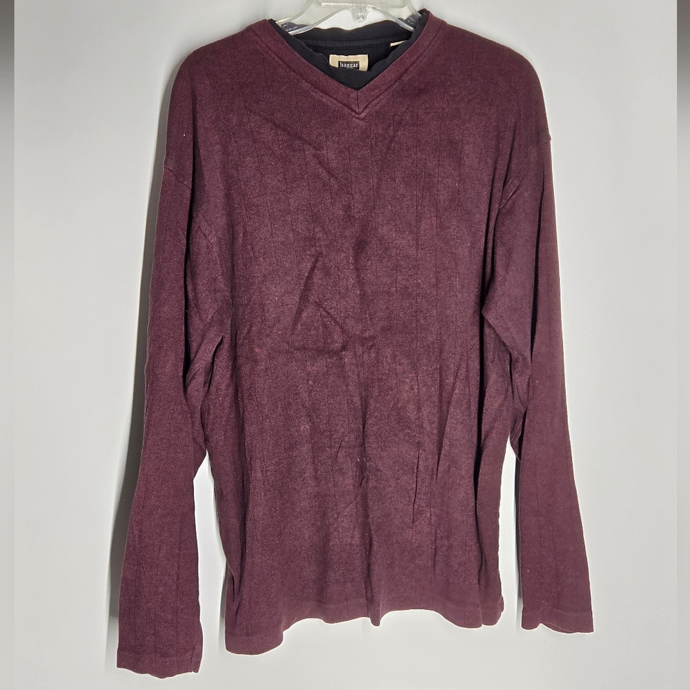 Haggar Red V-Neck Sweater